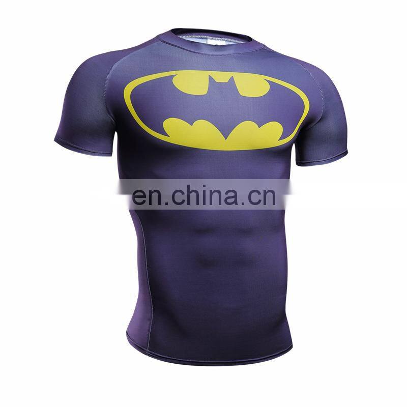 Men Short sleeves sublimation fitness compression wear for sale