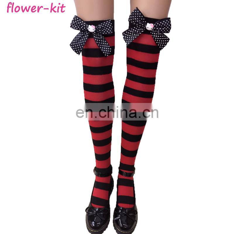 Wholesale Nylon Cute Sexy Striped Stockings For Halloween