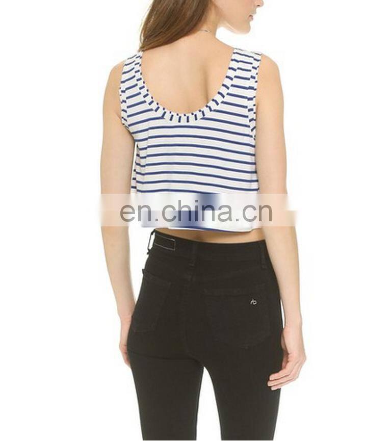 2016 new arrivel high quality stripe crop top cheer uniform