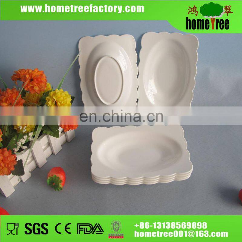 Good quality BPA free plastic decorative plate 6pcs