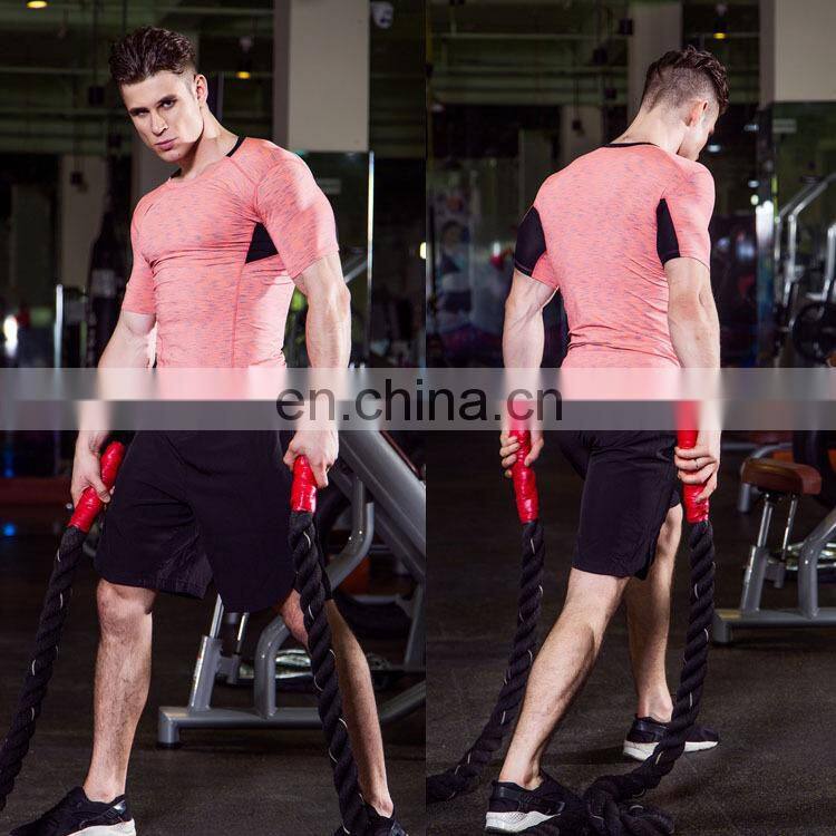 Breathable comfortable man sports tight workout exercise fitness shirt clothing