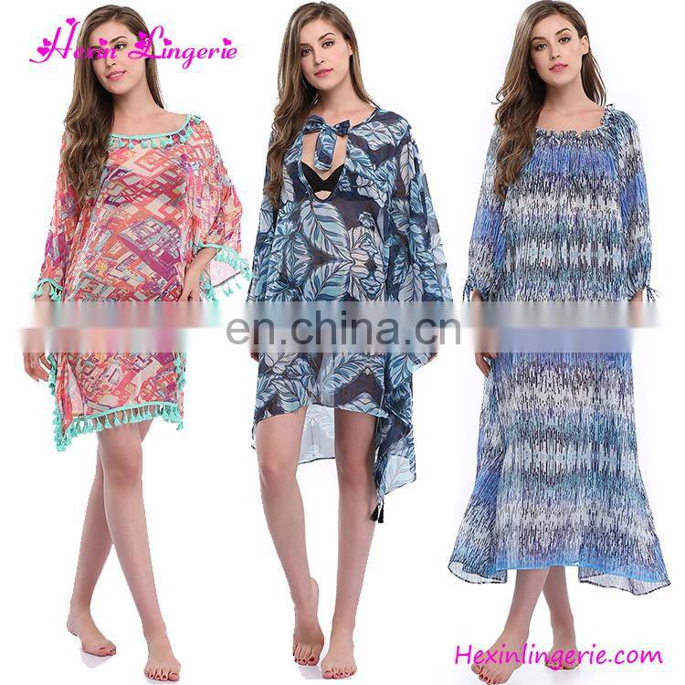 2017 Latest Printing Bohemian Chiffon Style Boho Dress Summer