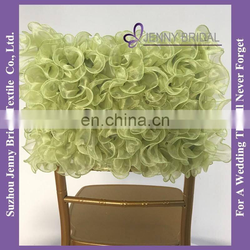 C005S organza turquoise square top half back chair covers