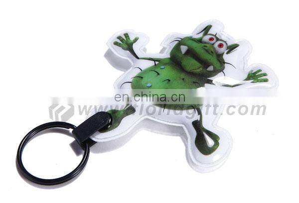 Promotion led flashlight torch keychain/cartoon PVC smart key chain with led light