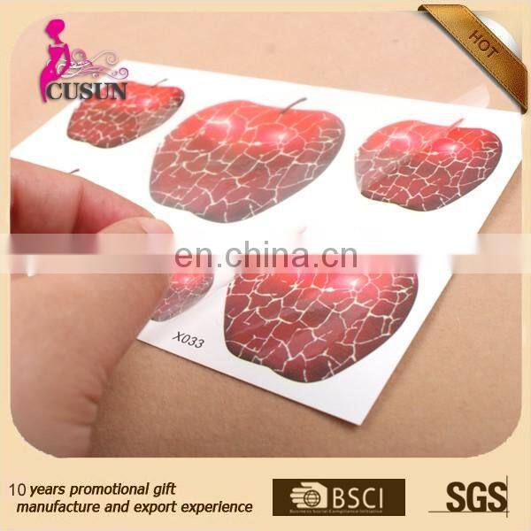 hot selling popular skin Jewelry metallic temporary flash tattoo