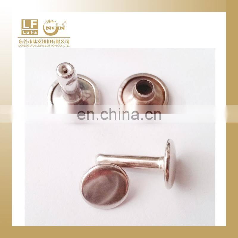 alloy made denim rivets silver finish with name LOGO