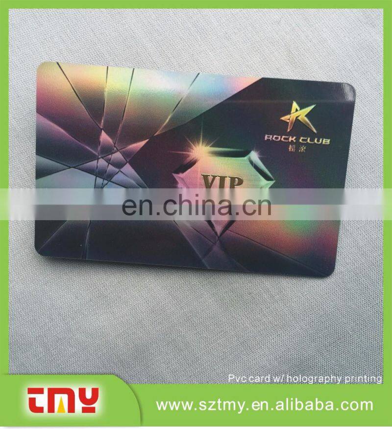 Holographic foil stamping Plastic PVC Clup VIP Cards