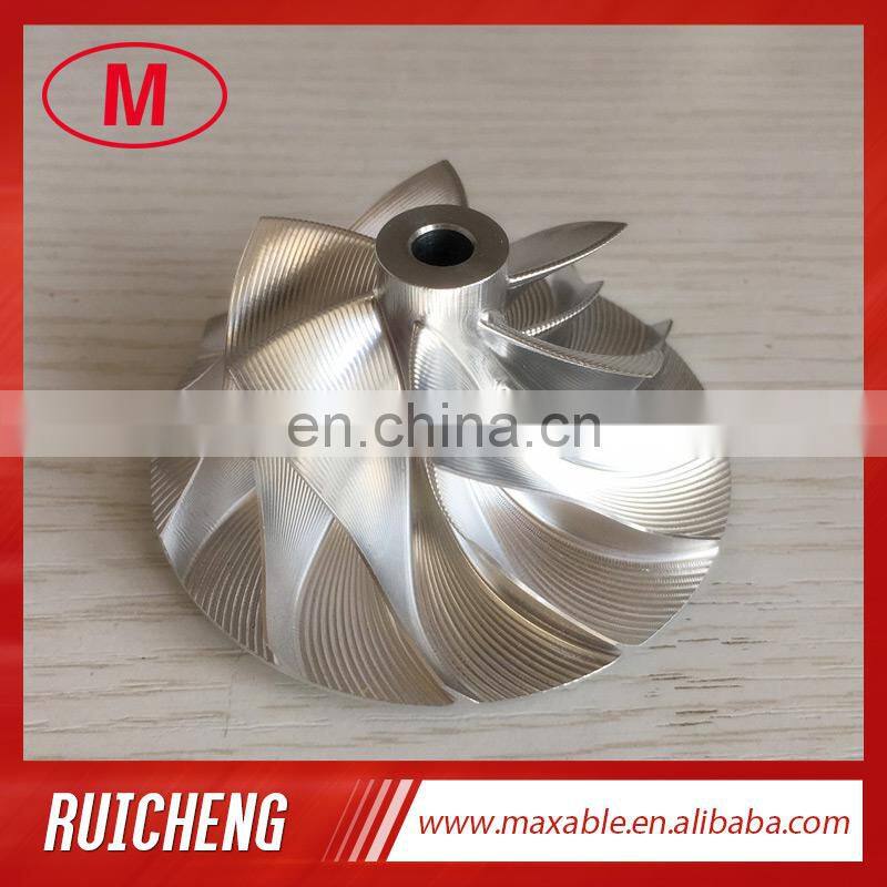 RHF55 46.52/68.01mm 6+6 blades Turbo Billet/milling/aluminum 2618 compressor wheel point milling