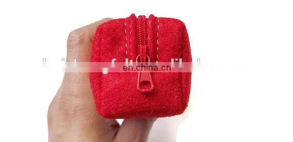 Round Felt Stationery Pouch Bag Case for students