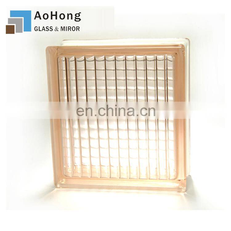 Clear Glass Block with Different Colour