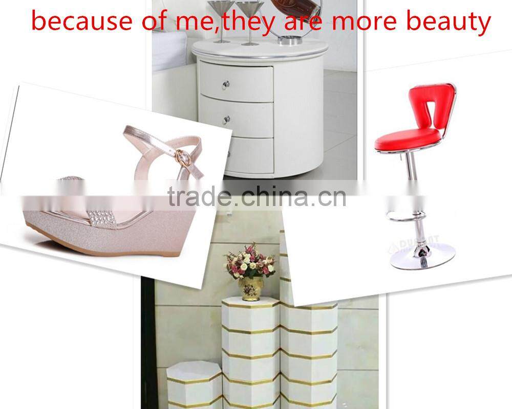 helmet pvc plastic u shape strip black with chrome or silver color