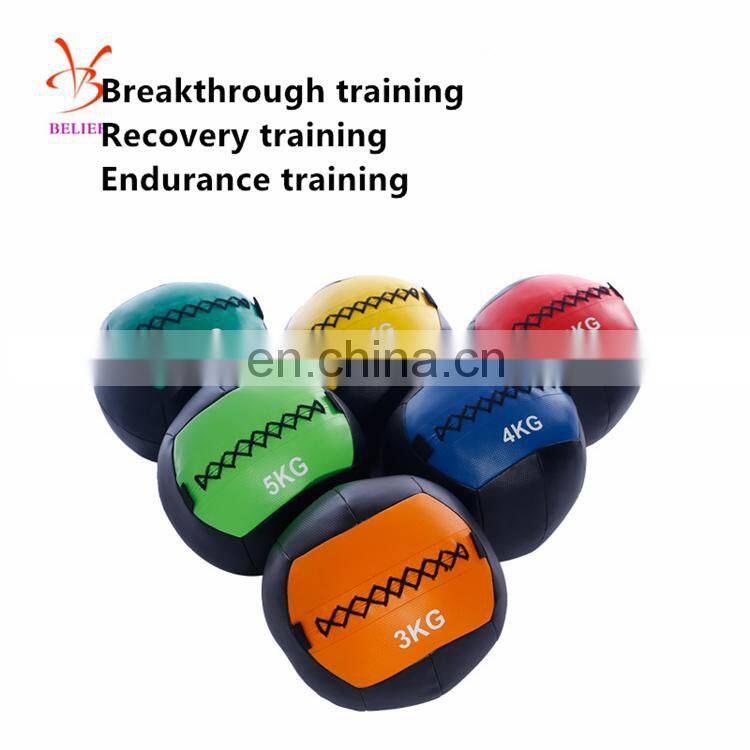 Factory direct gym PU leather soft medicine ball