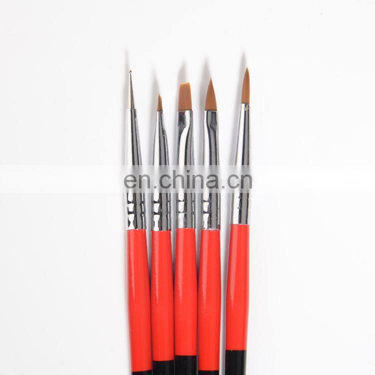 2020 Imported Exquisite High Quality Personality 5 Pcs Gel Wooden Pen Nail Pen Set