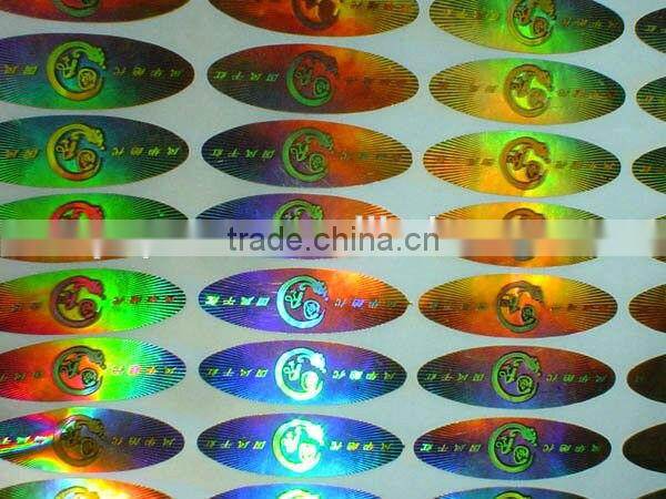 High quality custom 3 d holographic anti-counterfeiting labels/highly secure custom holographic stickers