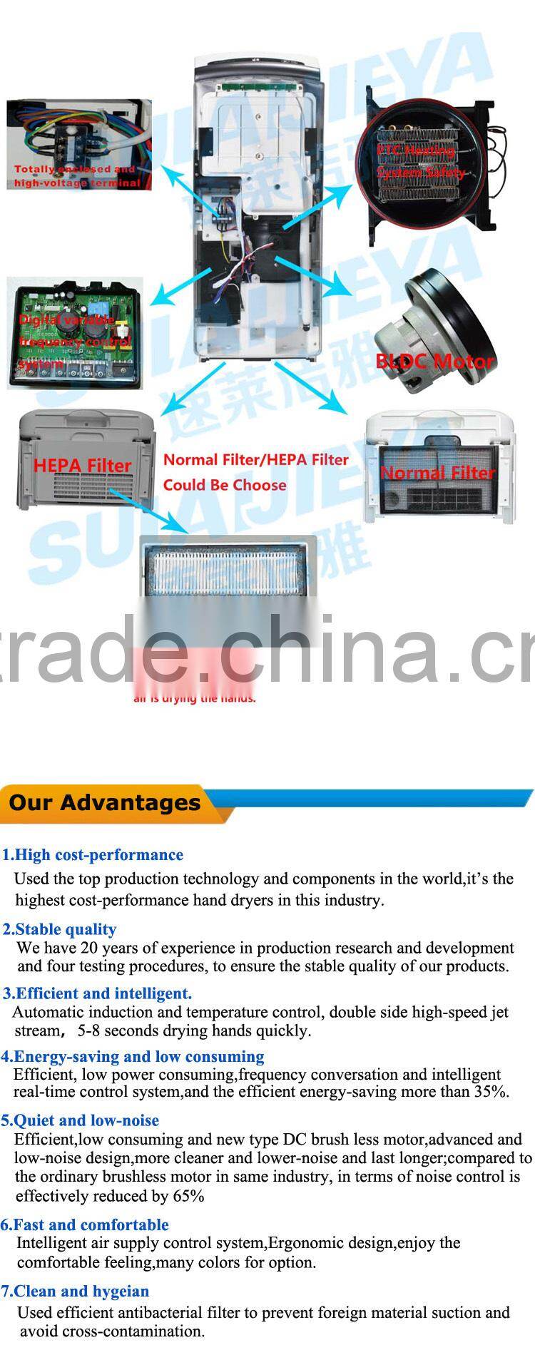 high speed commercial jet air hand dryer