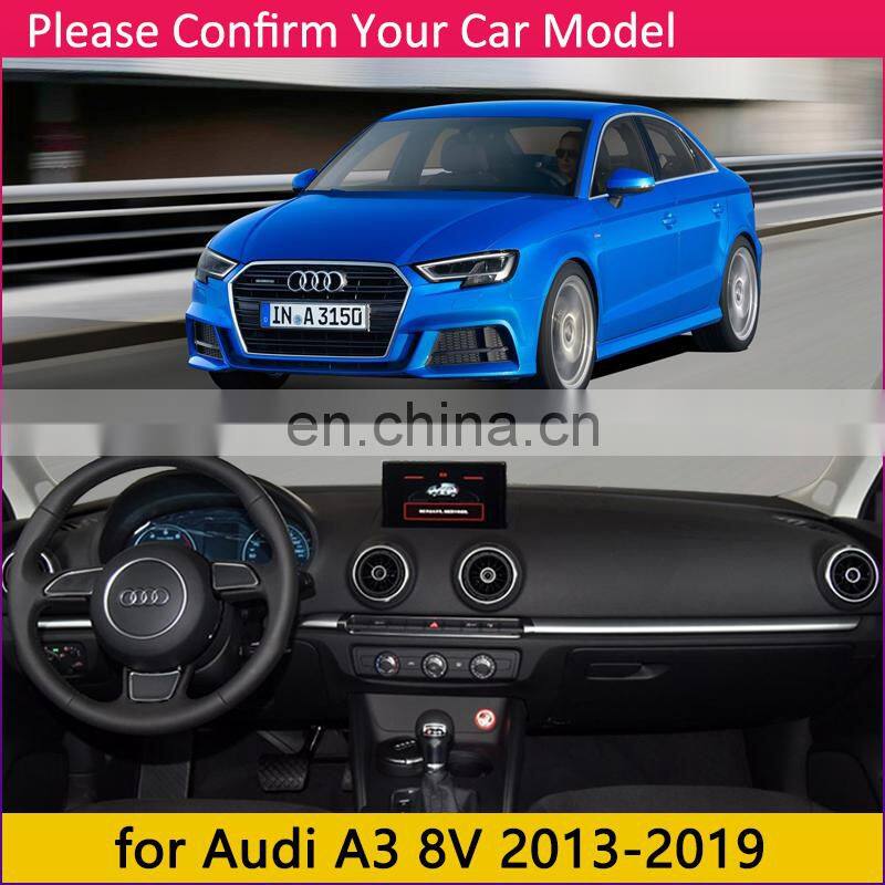 for Audi A3 8V 2013 2014 2015 2016 2017 2018 2019 Anti-Slip Mat Dashboard Cover Pad Sun Shade Dashmat Carpet Accessories S-line