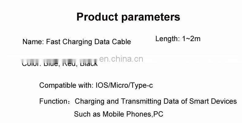1.2M USB Charge Cable Fast Charging Mobile Data Cable for Christmas Gift