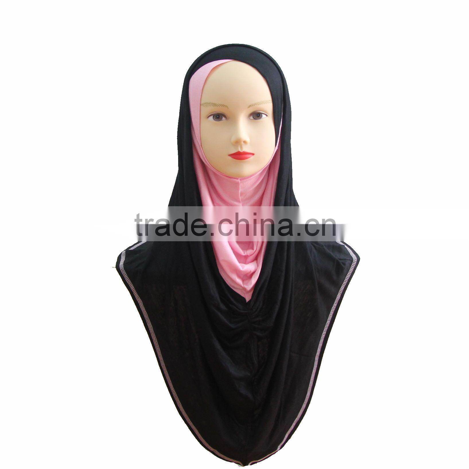 Newest Plain crossover HOT COTTON islamic scarf hijab BIG LONG MUSLIM one piece HIJAB