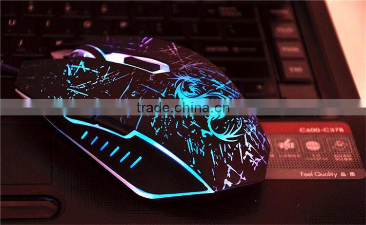 LED gaming cheap wired silent mouse factory directly