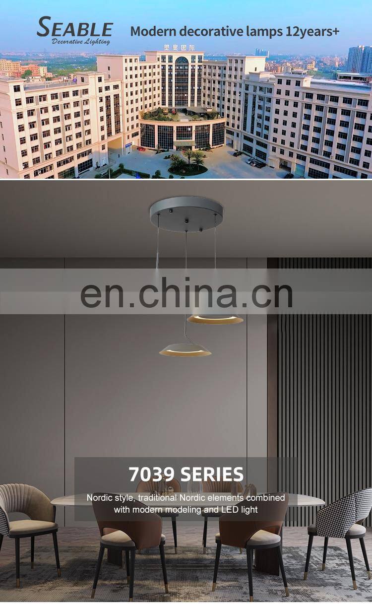 New Listed Decoration Acrylic Ash Black Matte Gold Living Room Bedroom Indoor LED Modern Chandelier Light