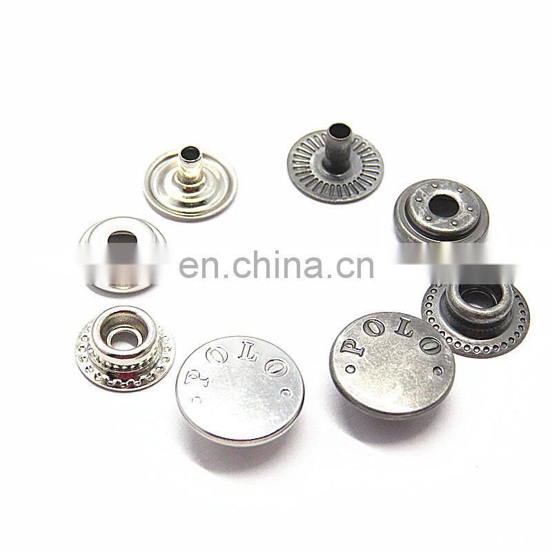 12.5mm Custom Brass Logo Factory Button