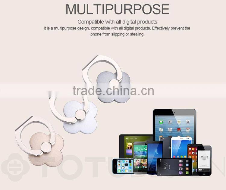 TOTU Multiple Color Zinc Alloy Metal 360 degree rotation Ring Holder for Mobile Phone