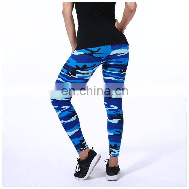 Wholesale Custom Made Women Leggings High Elastic Skinny Camouflage Legging
