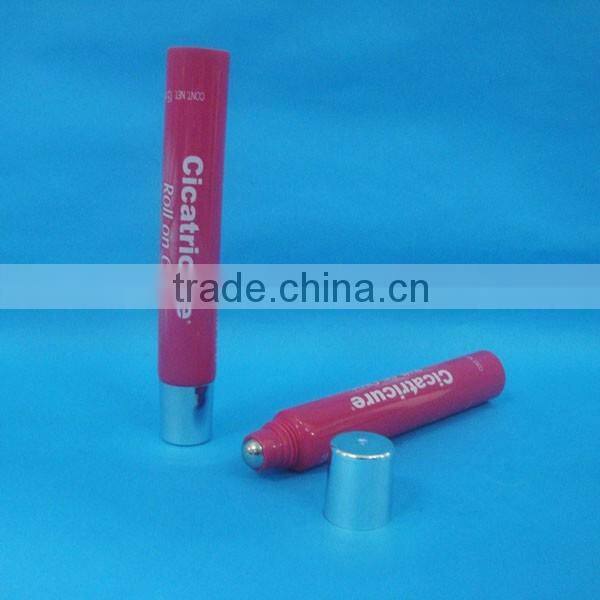 Special pp plastic soft tube/eye cream bottle with uv screw cap /cosmetic soft tube with roller unit