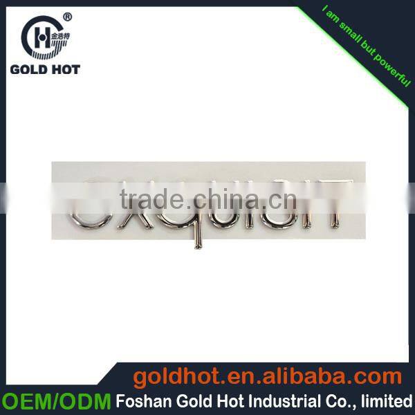 best selling factory price metal gold silver 3d sticker