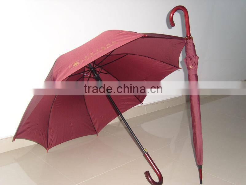 wooden handle umbrella, wooden shaft umbrella, wooden tips