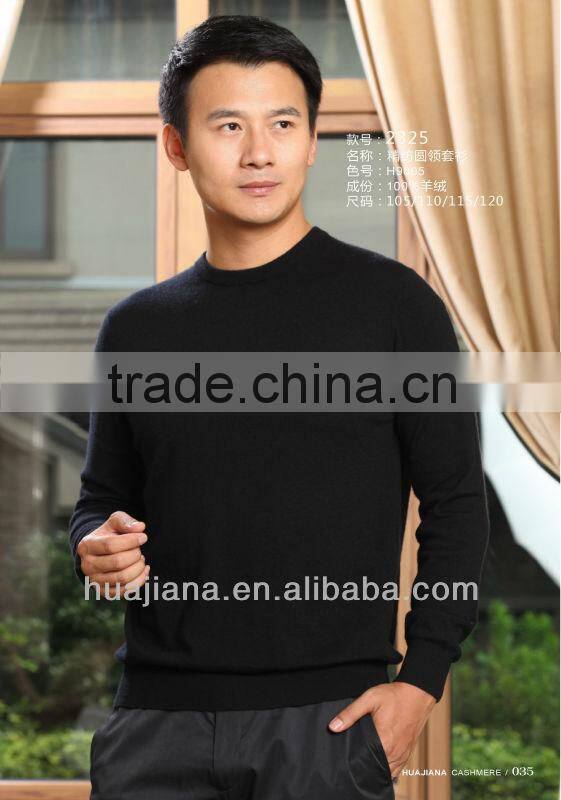 crewneck 100% worsted Cashmere sweater men