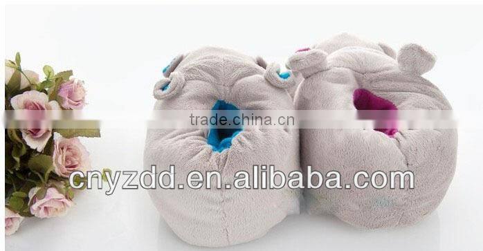 Plush slippers/plush hippo slippers/hippo plush slippers