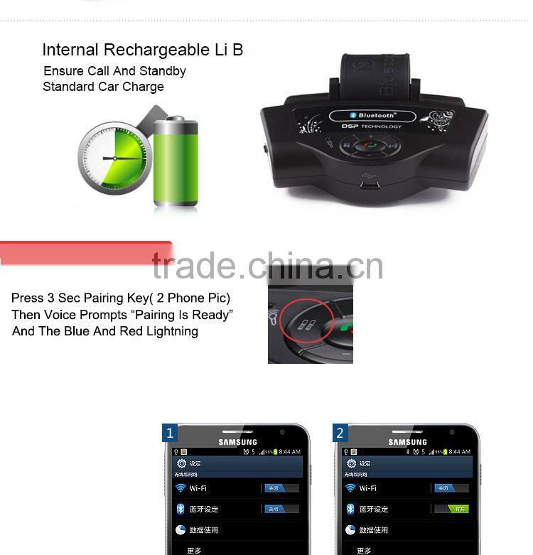 Bluetooth Car Kit With Steering Remote Control with Caller ID Display, Aux Bluetooth Car Kit,Car Bluetooth Handsfree Kit