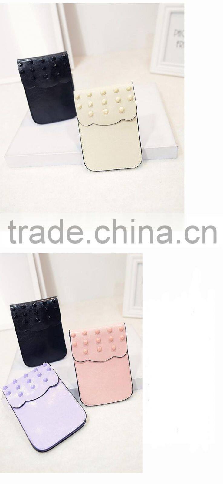 Wholesale lady pu wallet mobile phone bag shoulder bag for cell phone