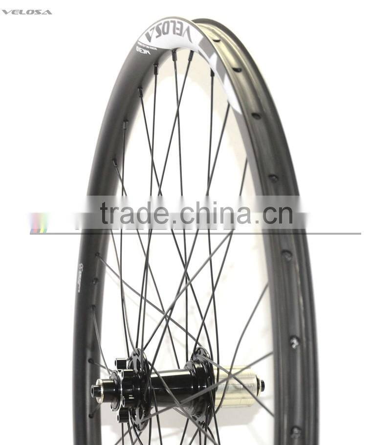 27.5er XC 27mm Light MTB Tubeless Carbon Bike Rim with Velosa logo hookless for Cross Country 650b beadless wheelets