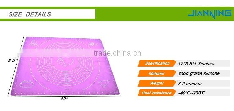Silicone Work Rolling Baking Mat with Measurements