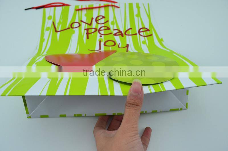 2014 Factory direct sale Cheapest love peace joy gift christmas shopping bags