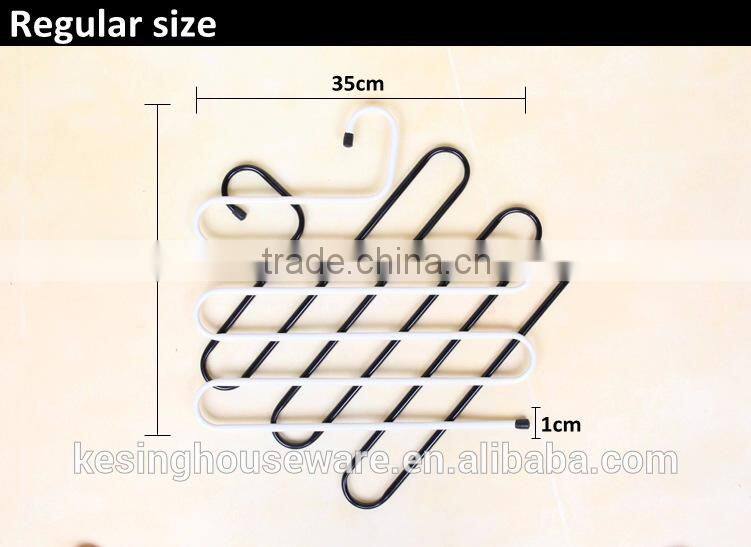 New design S-shape steel wardrobe trouser rack