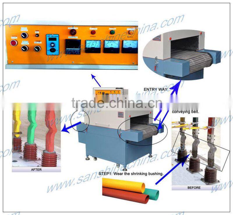 Industrial electric heating shrinking hot air cycled tunnel oven