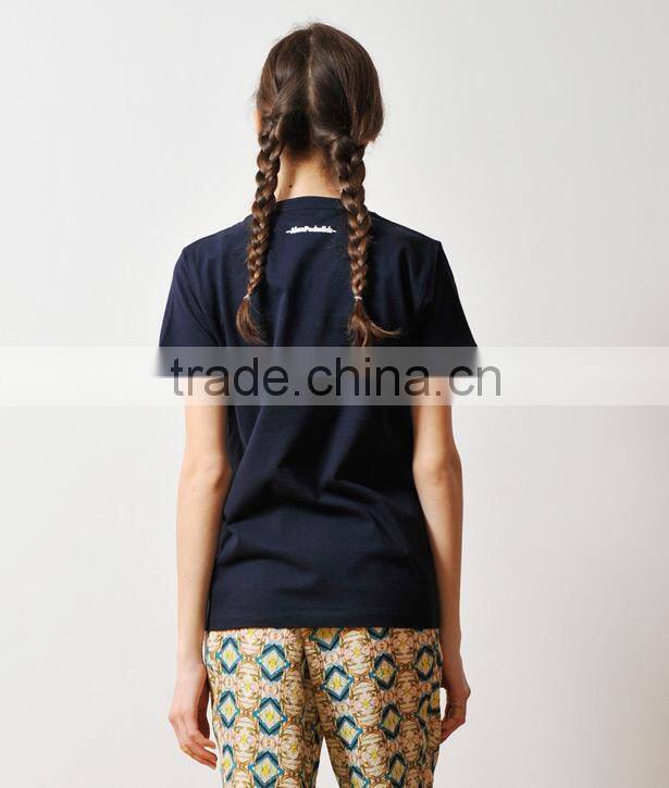 blue o neck hotsale couple t shirt plain for printing wholesale