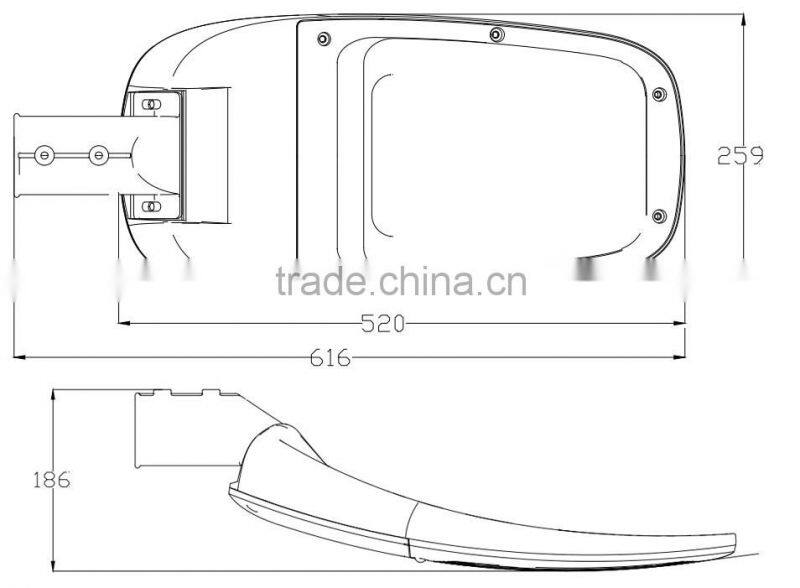 2016 NEW design 20-60w Aluminium alloy LED Street Light Housing Italy market-SLH3010 S