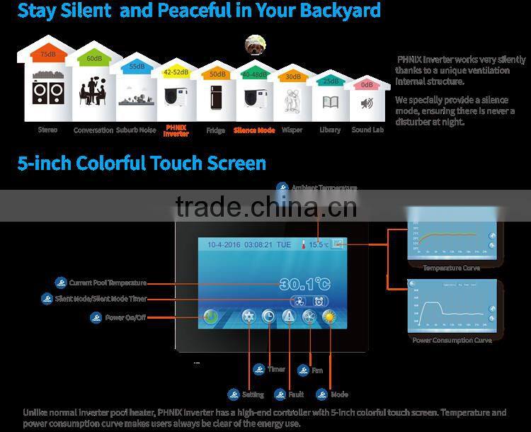 China Supplier Refrigerant R410A Swimming Pool Heat Pump Water Heater