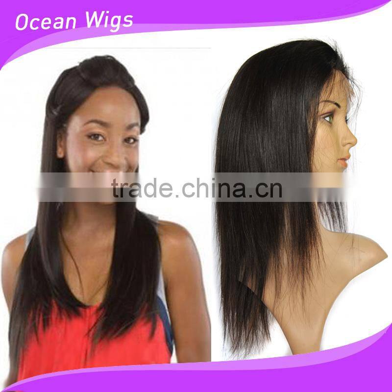 Natural hairline cheap raw virgin remy indian women bohemian hair lace front wig,black color 100% human hair wigs with baby hair