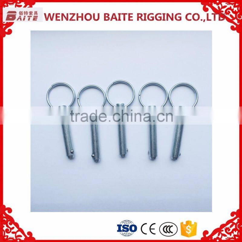 Cable tie China Manufacturer M8 Zinc plated Locking pin, hitch pin ,roldign-up pin ,clip single winded