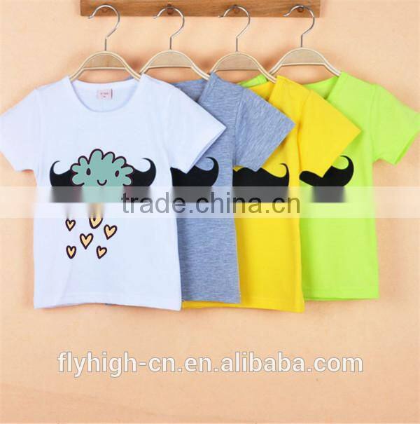 factory production high quality logo printed cotton kids t shirt