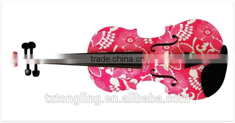 Art Paint Pattern Transparent Toy Wood Violin TL-1105