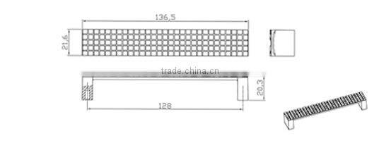 New Zinc Alloy High Quality Chrome Plated Cabinet Handle