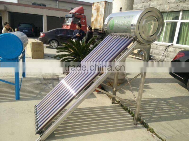 Stainless steel Vacuum Tube Compact Pressurized Solar water heater