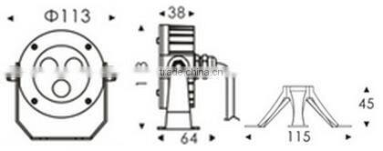 SUS316 R G B Y 12x2W Underwater LED Pool Lights with Tripod