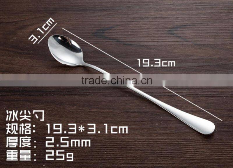 Stainless long handle spoon with mirror polishing Factoy directly in Jieyang